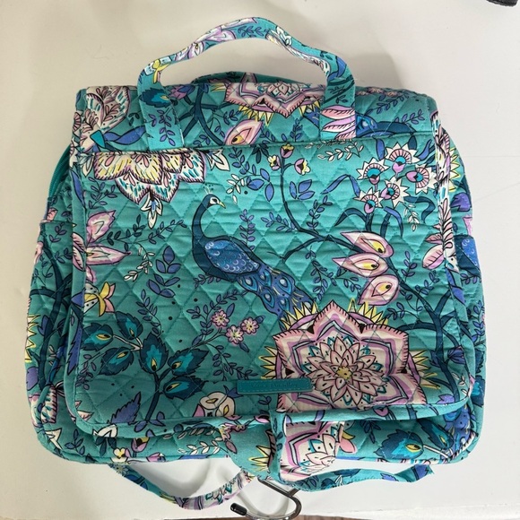 Vera Bradley Floral Teal Quilted Toiletry - Picture 1 of 7